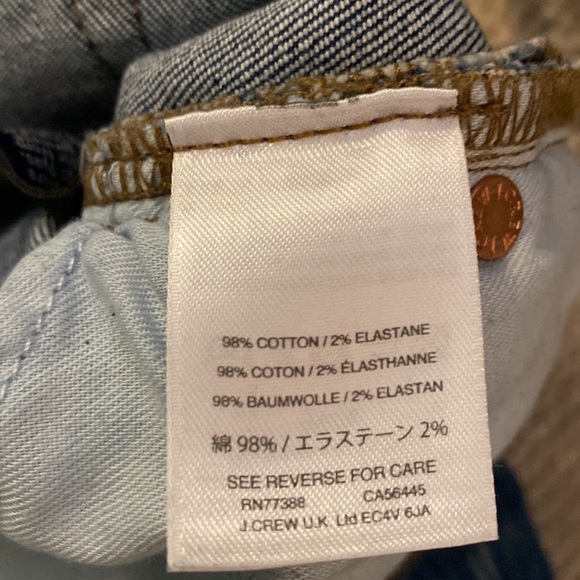 J crew slim broken in boyfriend jeans size 25 medium wash - Picture 3 of 6